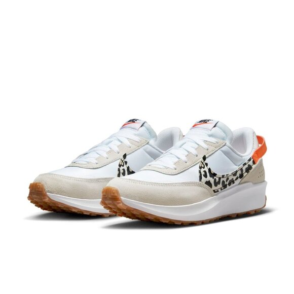 Nike Waffle Debut White Team Orange Leopard - Picture 2 of 4
